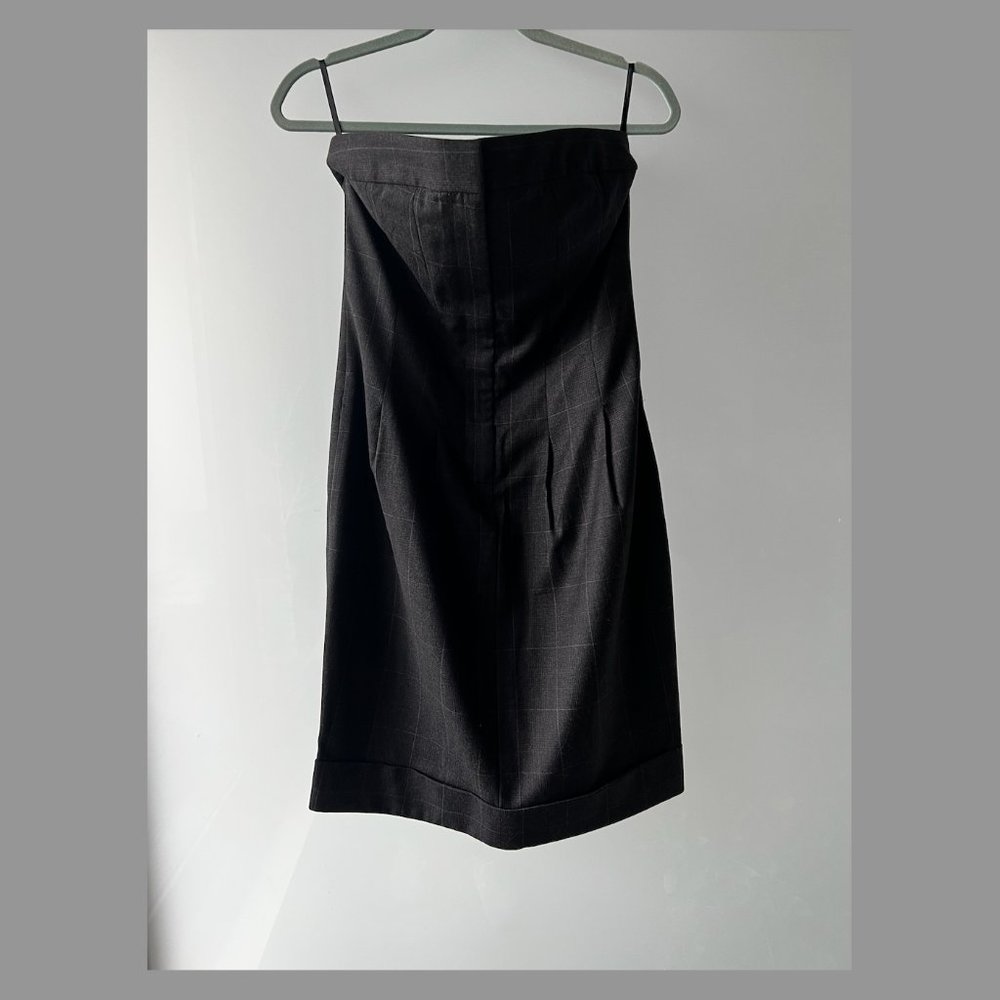 Club Monaco Grey Wool Strapless Dress